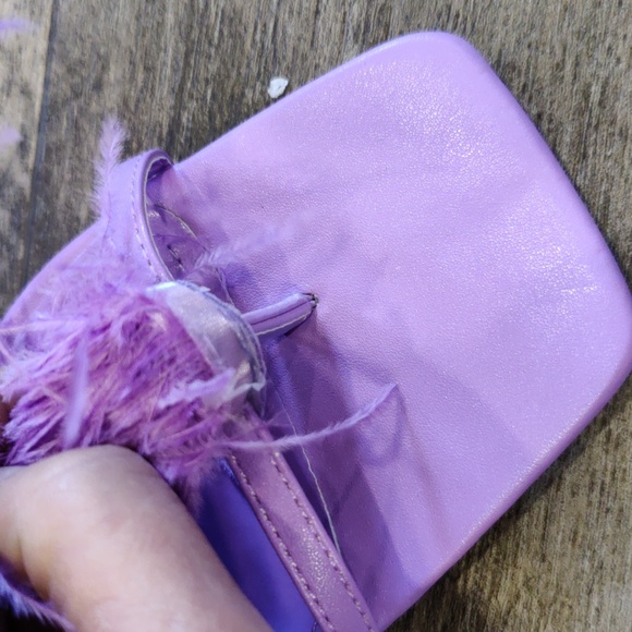 Shein Heels sz 10 NWOT Feathers - Picture 4 of 6